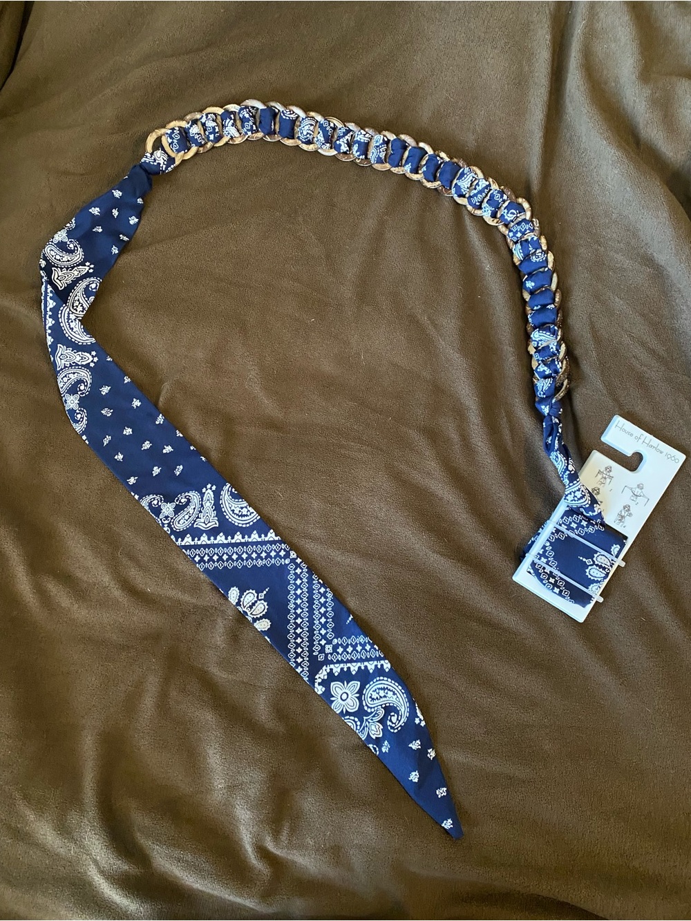 House of Harlow 1960 NWT Paisley Bandana Scarf Belt Boho Western OS